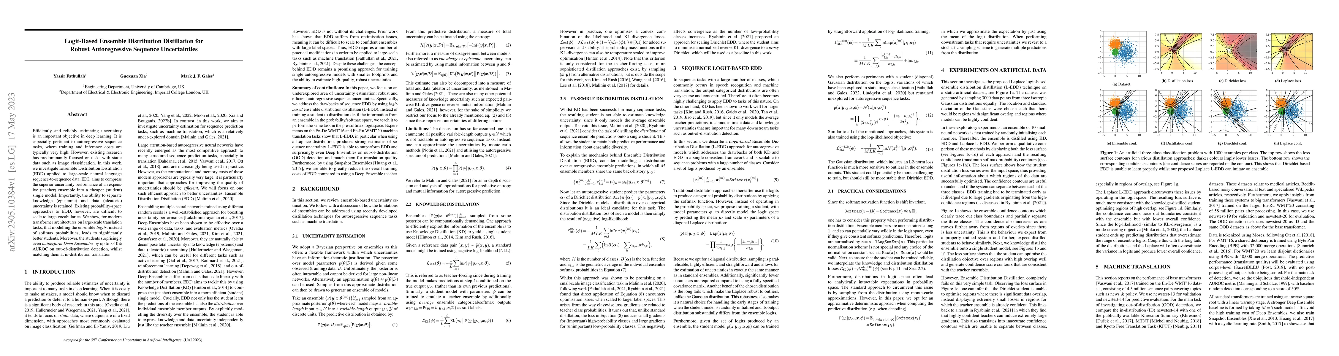 Thumbnail for Logit-Based Ensemble Distribution Distillation for Robust Autoregressive
  Sequence Uncertainties