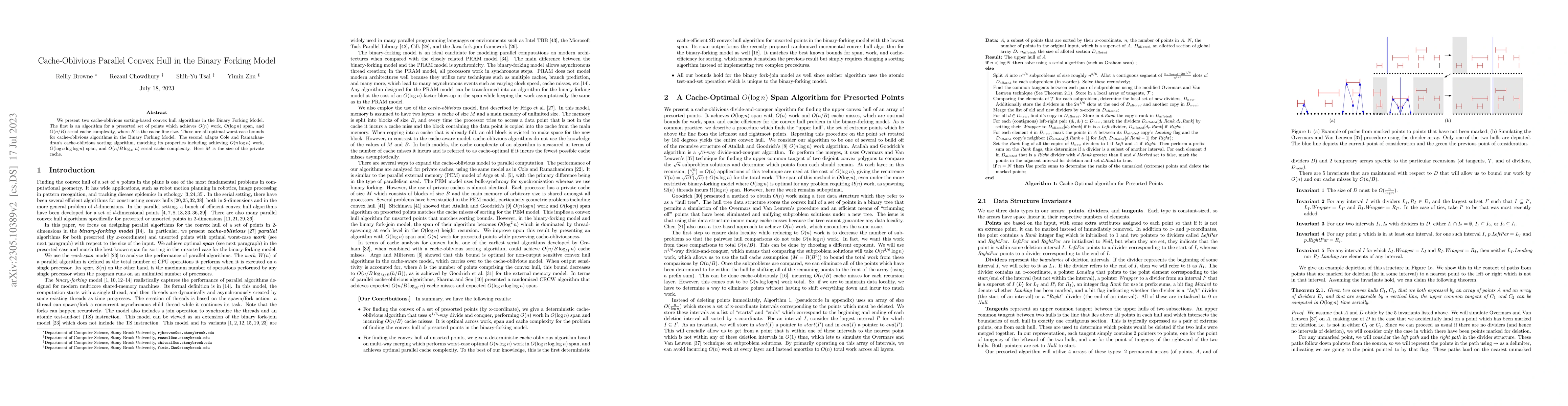 Thumbnail for Cache-Oblivious Parallel Convex Hull in the Binary Forking Model