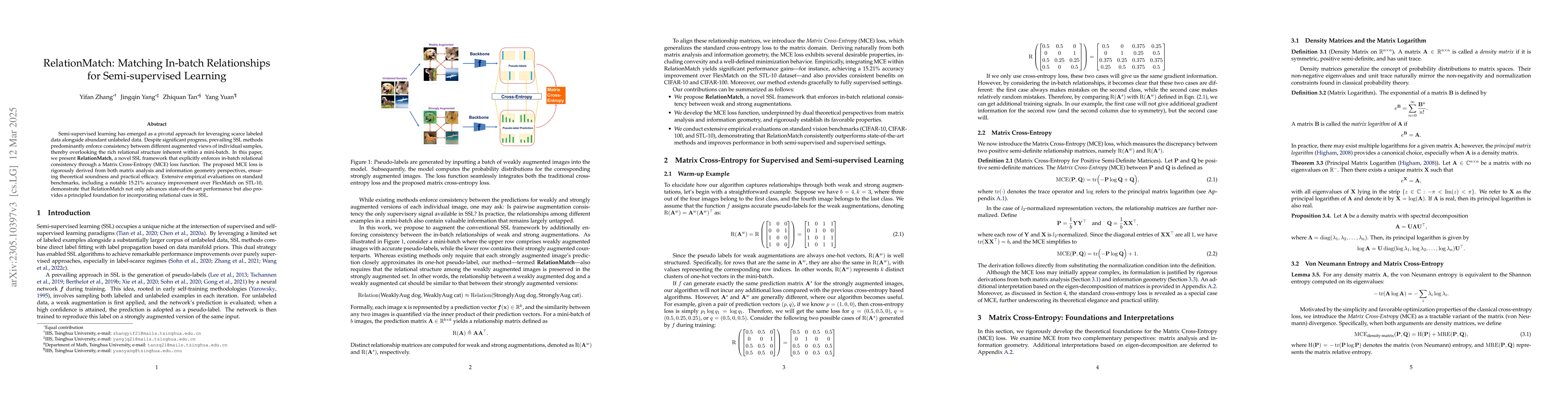 Thumbnail for RelationMatch: Matching In-batch Relationships for Semi-supervised
  Learning