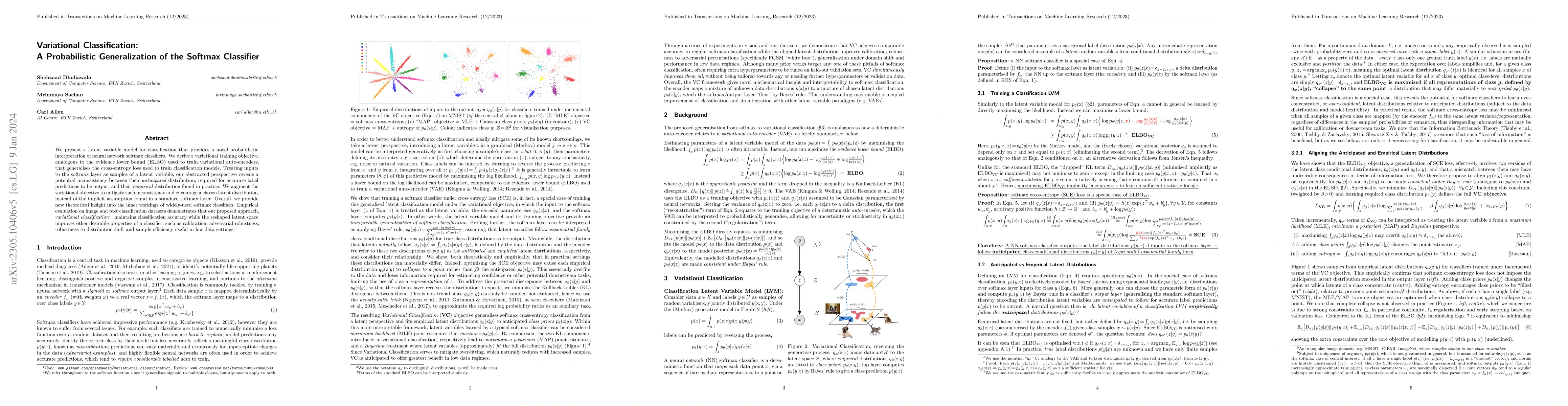 Thumbnail for Variational Classification