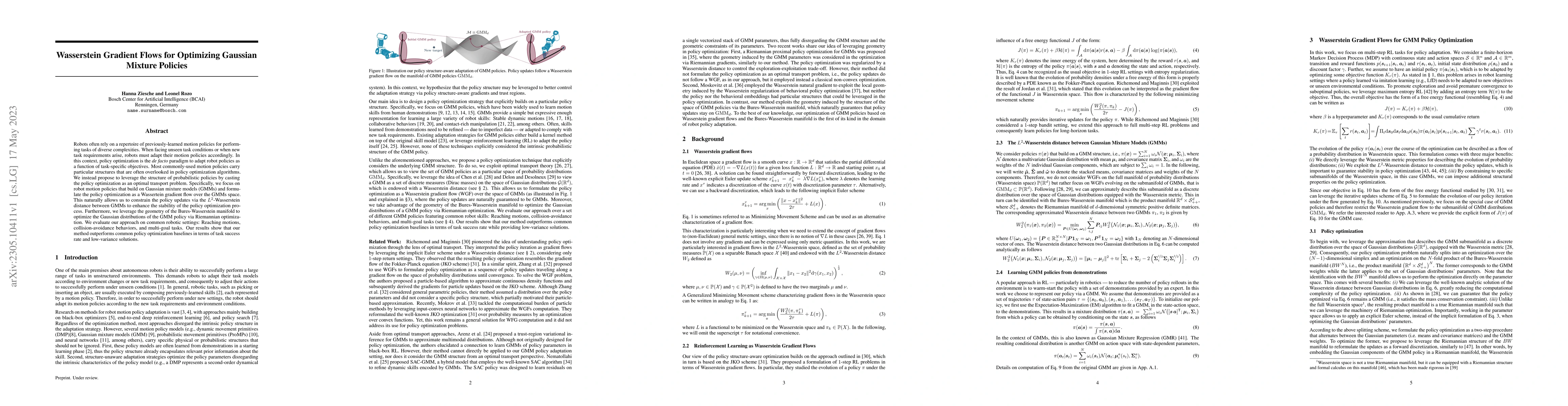 Thumbnail for Wasserstein Gradient Flows for Optimizing Gaussian Mixture Policies