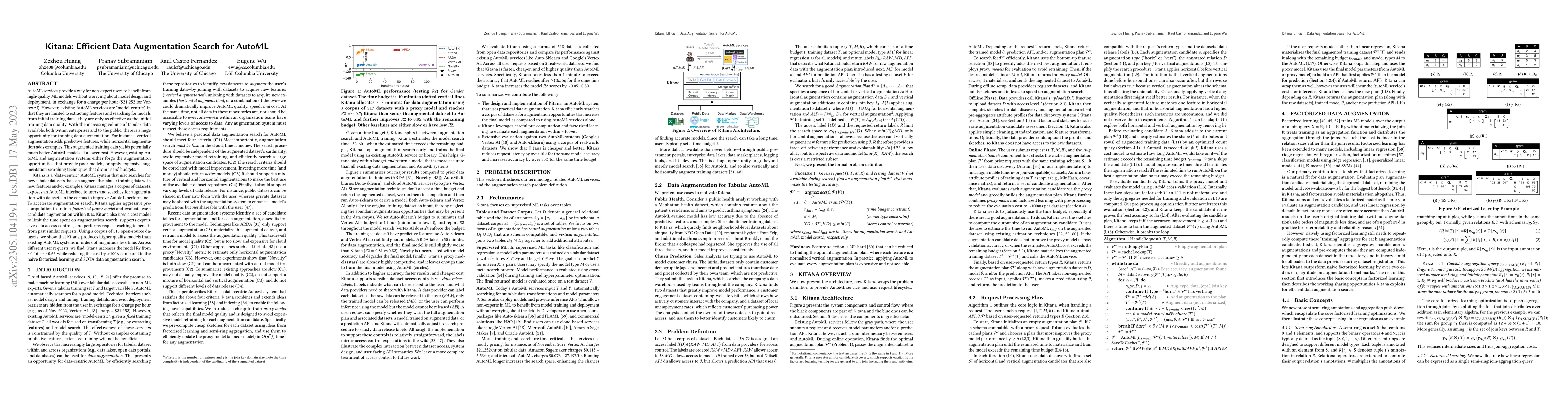 Thumbnail for Kitana: Efficient Data Augmentation Search for AutoML