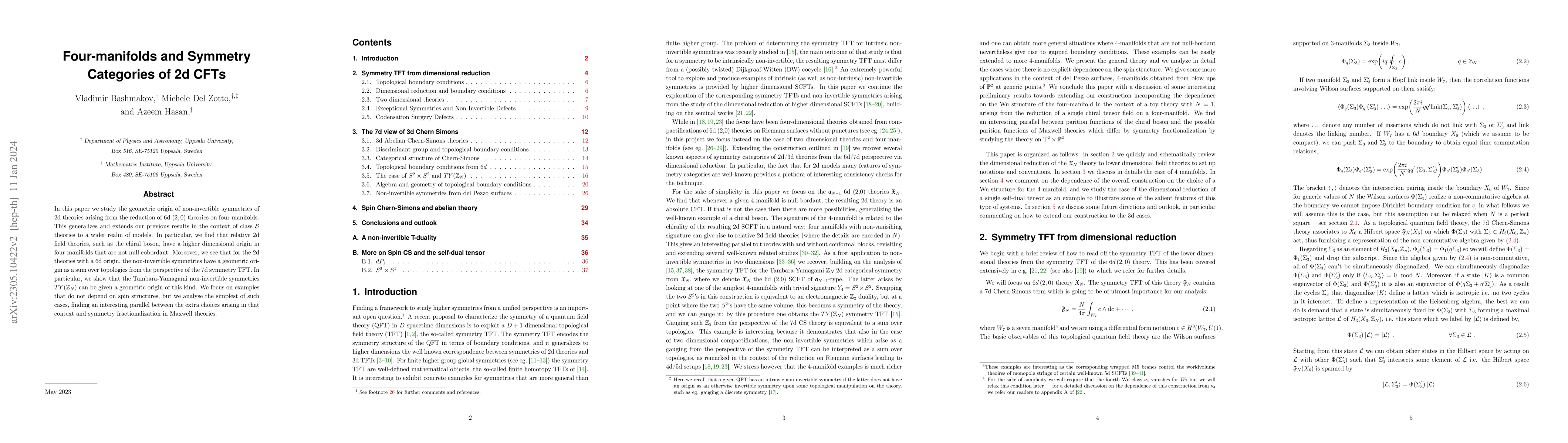 Thumbnail for Four-manifolds and Symmetry Categories of 2d CFTs