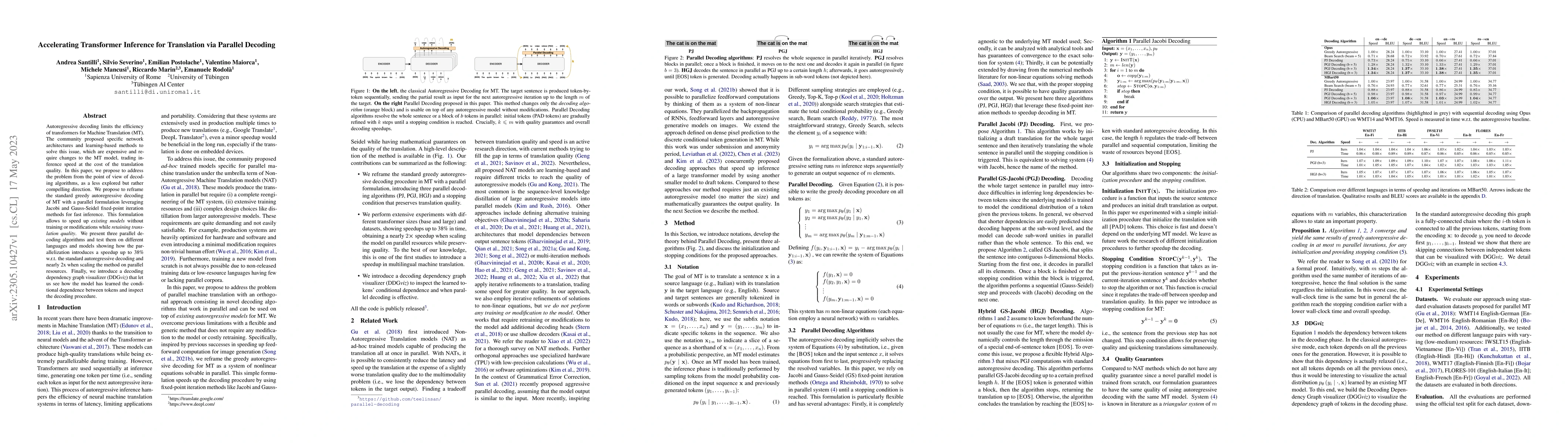 Thumbnail for Accelerating Transformer Inference for Translation via Parallel Decoding