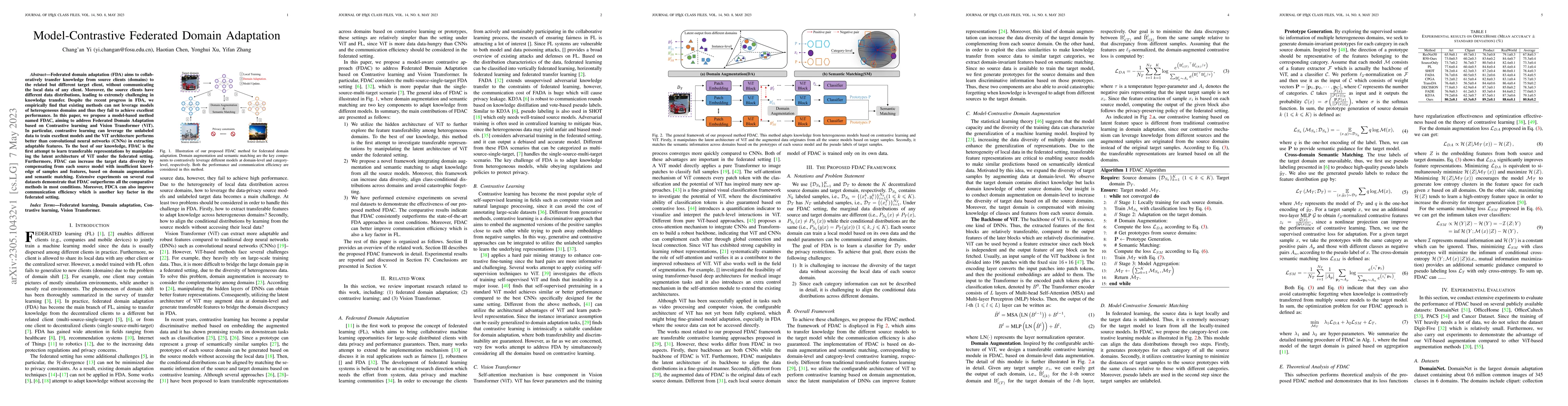 Thumbnail for Model-Contrastive Federated Domain Adaptation