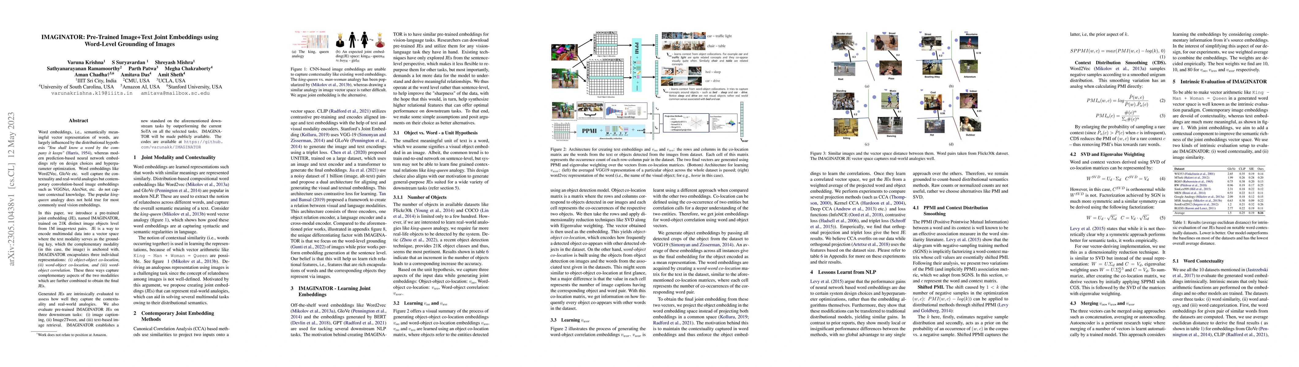 Thumbnail for IMAGINATOR: Pre-Trained Image+Text Joint Embeddings using Word-Level
  Grounding of Images