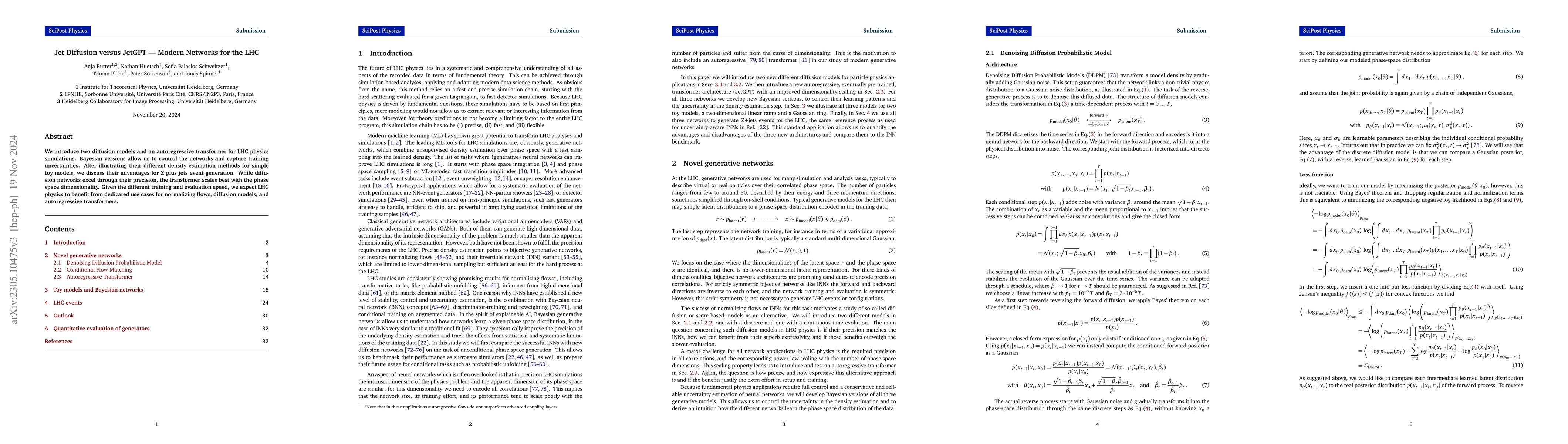 Thumbnail for Jet Diffusion versus JetGPT -- Modern Networks for the LHC