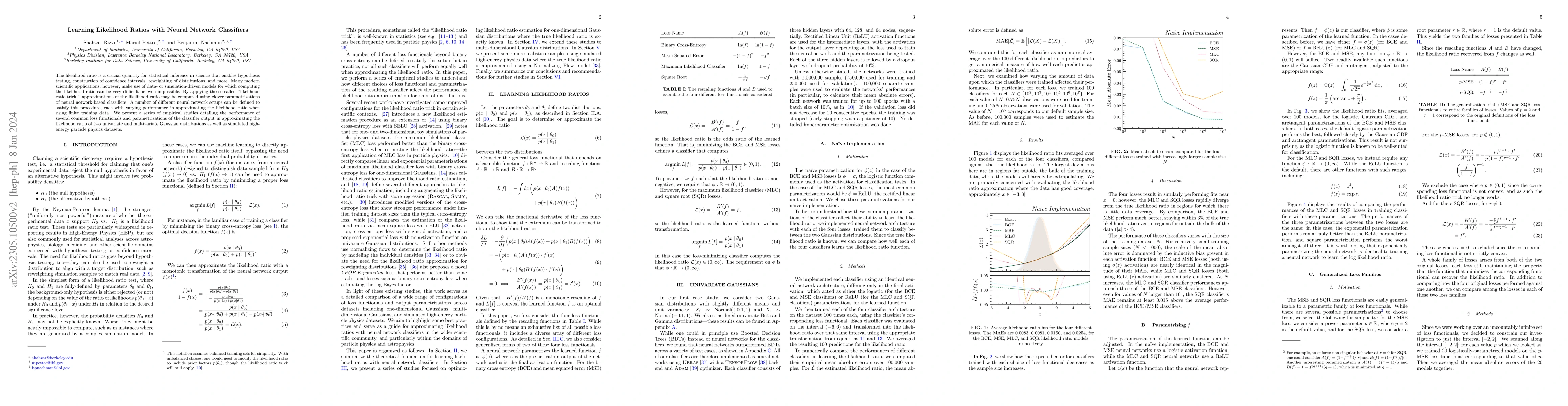 Thumbnail for Learning Likelihood Ratios with Neural Network Classifiers