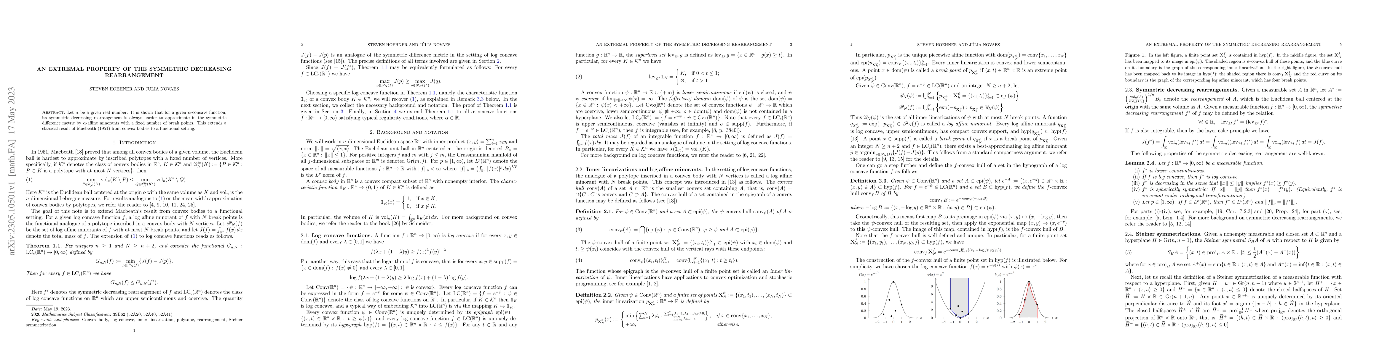 Thumbnail for An extremal property of the symmetric decreasing rearrangement