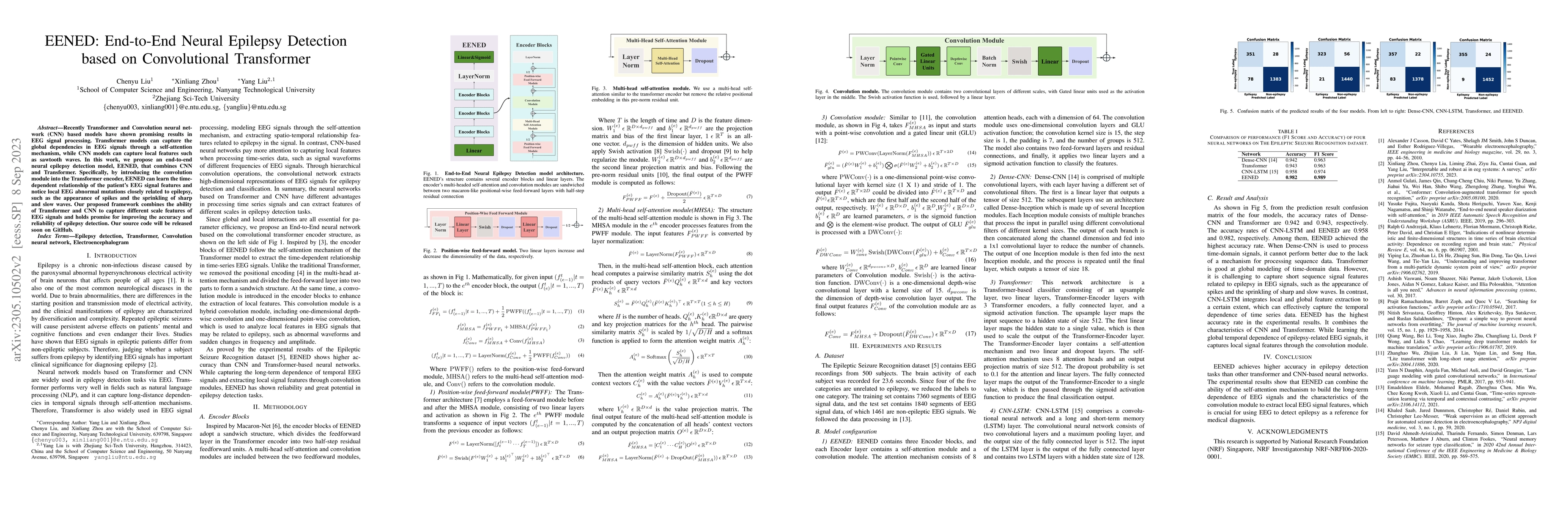 Thumbnail for EENED: End-to-End Neural Epilepsy Detection based on Convolutional
  Transformer