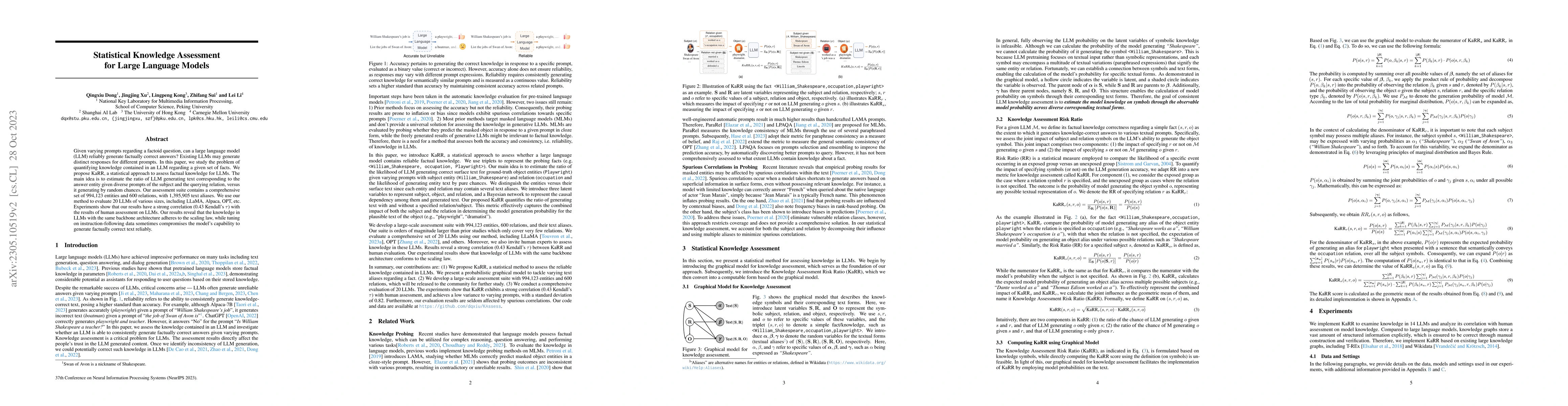 Thumbnail for Statistical Knowledge Assessment for Large Language Models