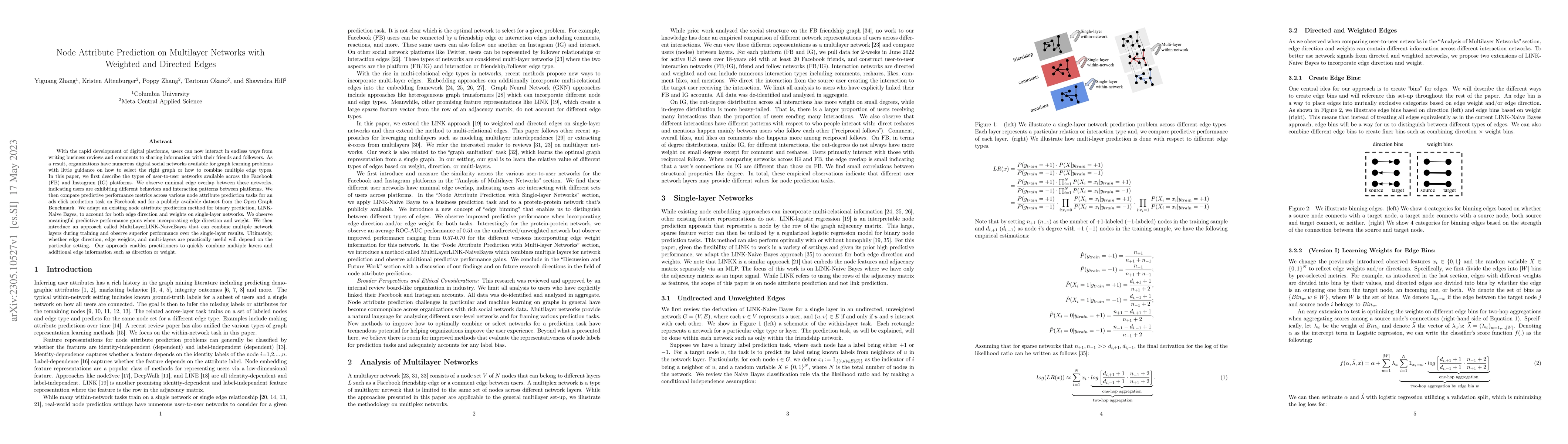 Thumbnail for Node Attribute Prediction on Multilayer Networks with Weighted and
  Directed Edges