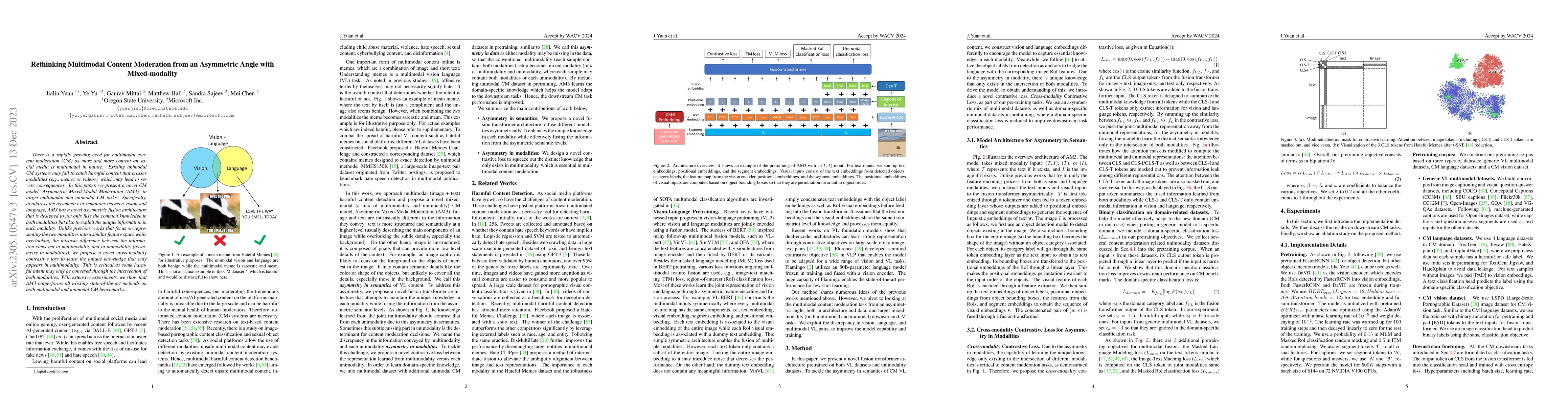 Thumbnail for Rethinking Multimodal Content Moderation from an Asymmetric Angle with
  Mixed-modality