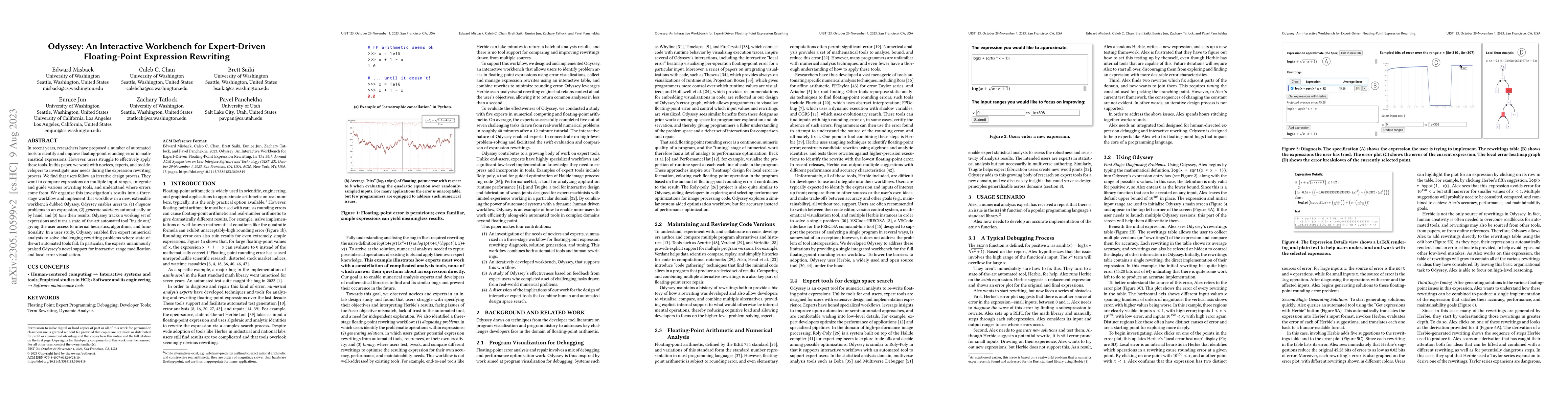 Thumbnail for Odyssey: An Interactive Workbench for Expert-Driven Floating-Point
  Expression Rewriting
