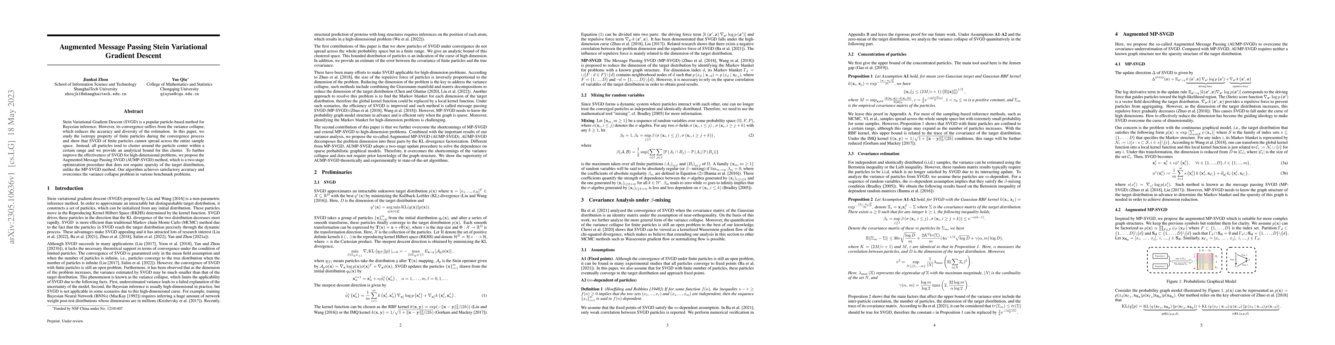 Thumbnail for Augmented Message Passing Stein Variational Gradient Descent