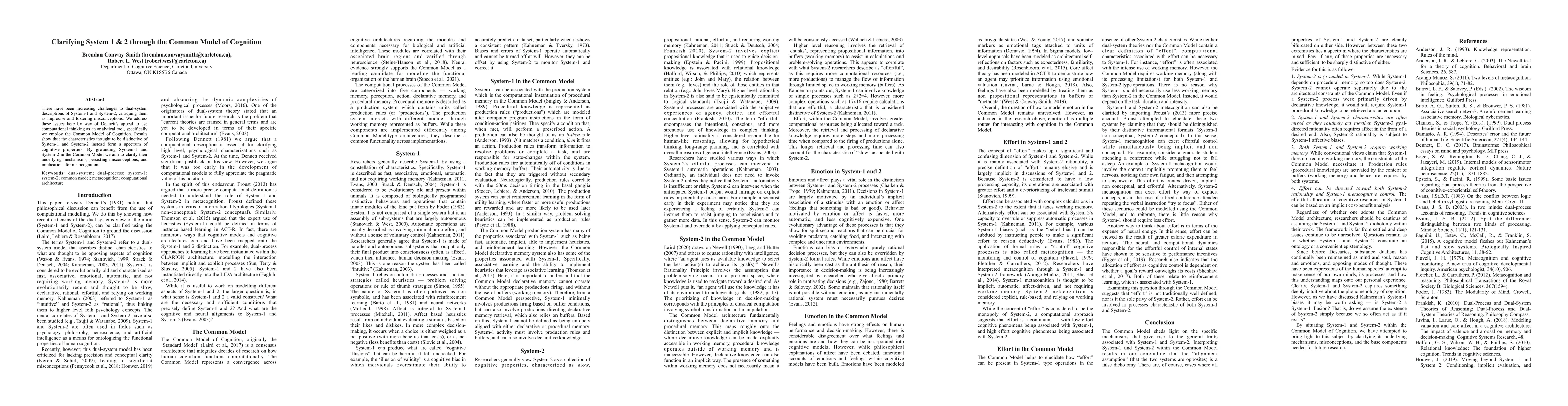 Thumbnail for Clarifying System 1 & 2 through the Common Model of Cognition