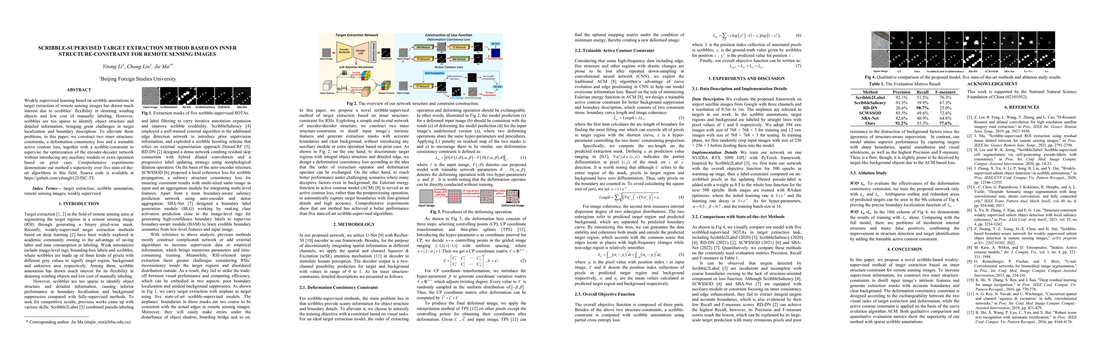 Thumbnail for Scribble-Supervised Target Extraction Method Based on Inner
  Structure-Constraint for Remote Sensing Images