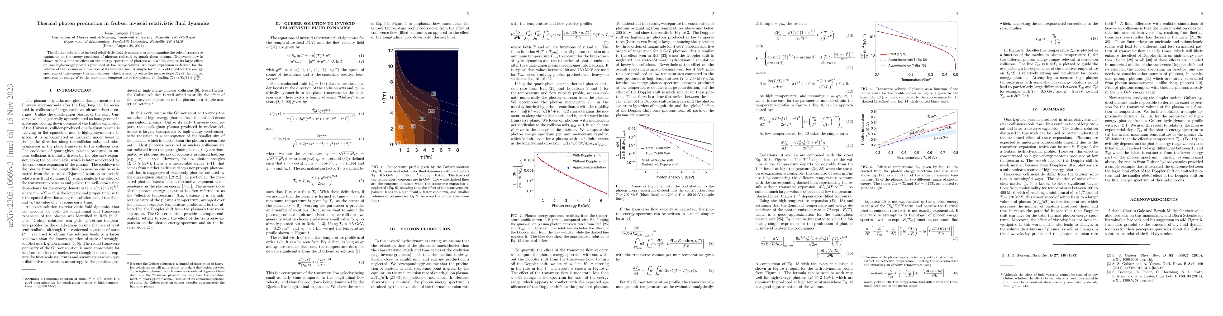 Thumbnail for Thermal photon production in Gubser inviscid relativistic fluid dynamics