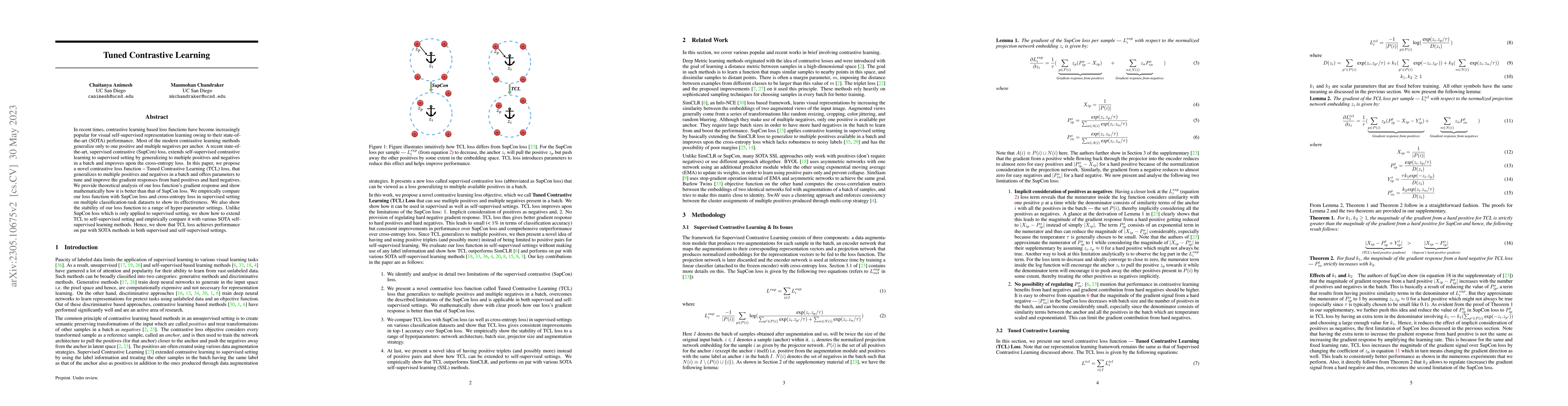 Thumbnail for Tuned Contrastive Learning