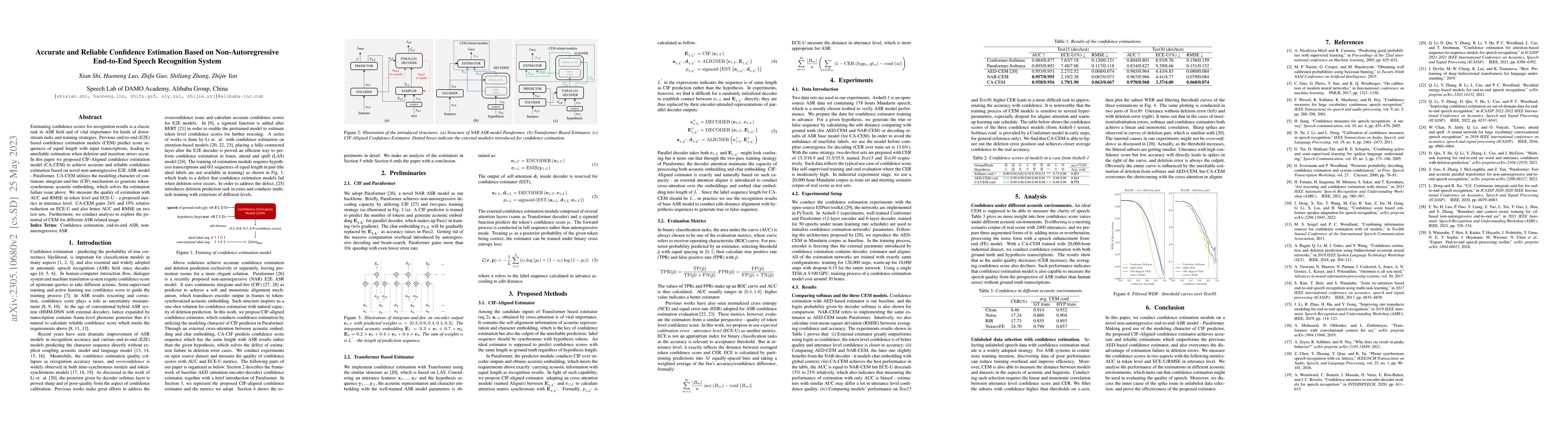 Thumbnail for Accurate and Reliable Confidence Estimation Based on Non-Autoregressive
  End-to-End Speech Recognition System
