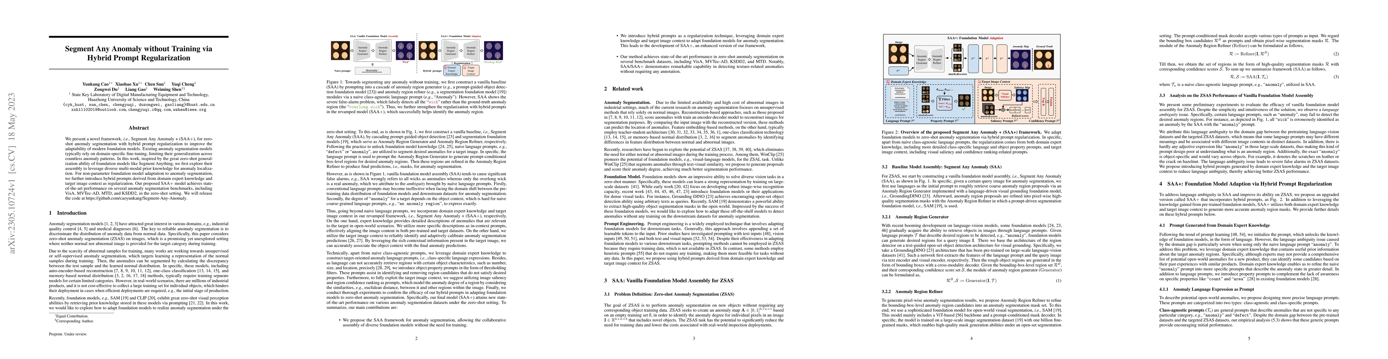 Thumbnail for Segment Any Anomaly without Training via Hybrid Prompt Regularization