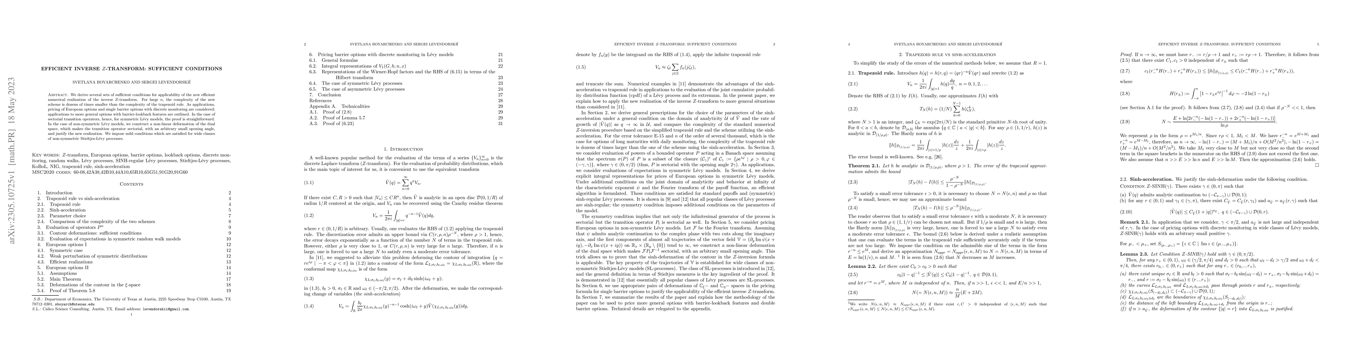 Thumbnail for Efficient inverse $Z$-transform: sufficient conditions