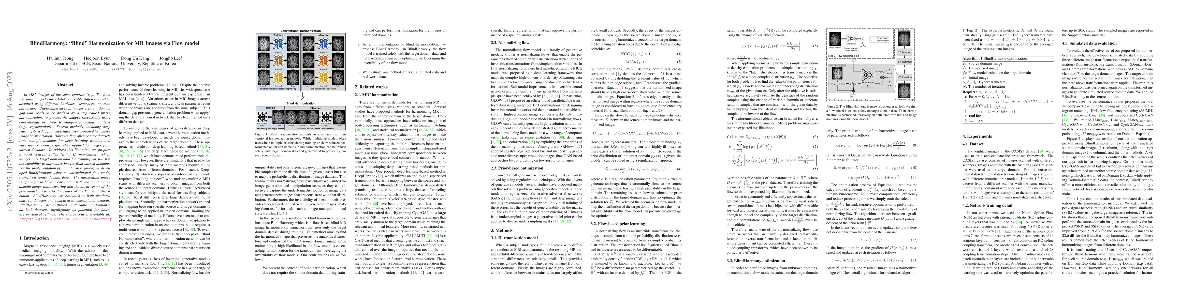 Thumbnail for BlindHarmony: "Blind" Harmonization for MR Images via Flow model