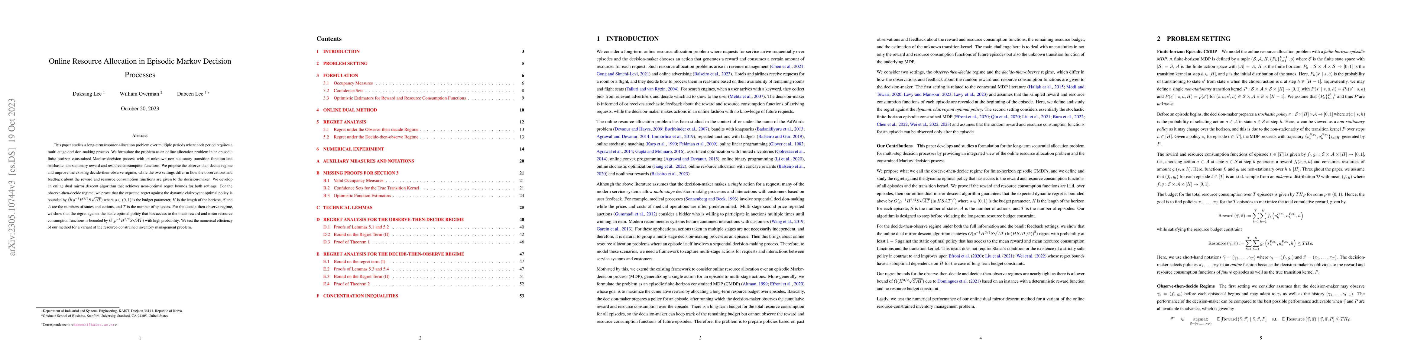 Thumbnail for Online Resource Allocation in Episodic Markov Decision Processes