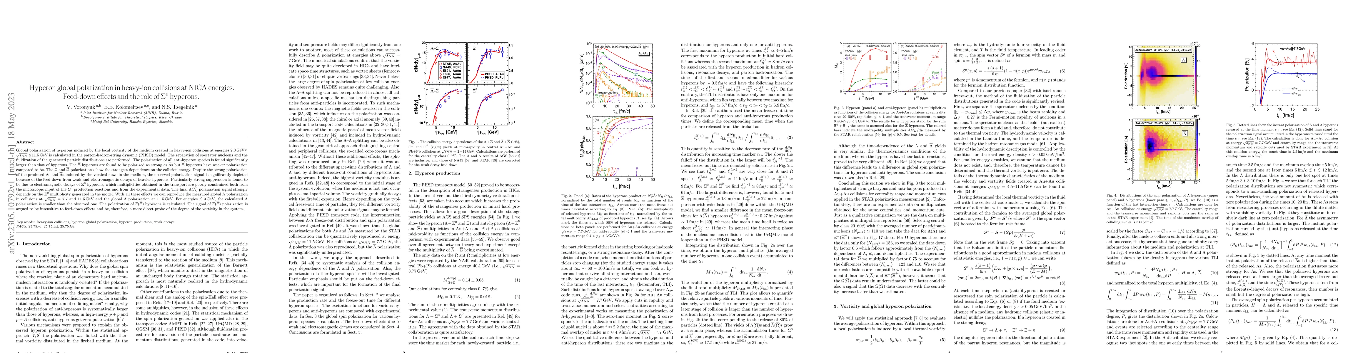 Thumbnail for Hyperon global polarization in heavy-ion collisions at NICA energies.
  Feed-down effects and the role of $\Sigma^0$ hyperons