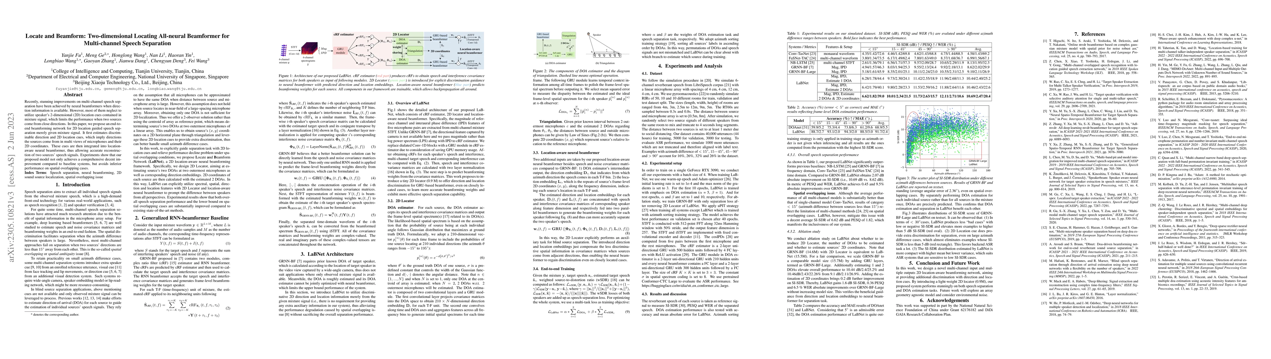 Thumbnail for Locate and Beamform: Two-dimensional Locating All-neural Beamformer for
  Multi-channel Speech Separation