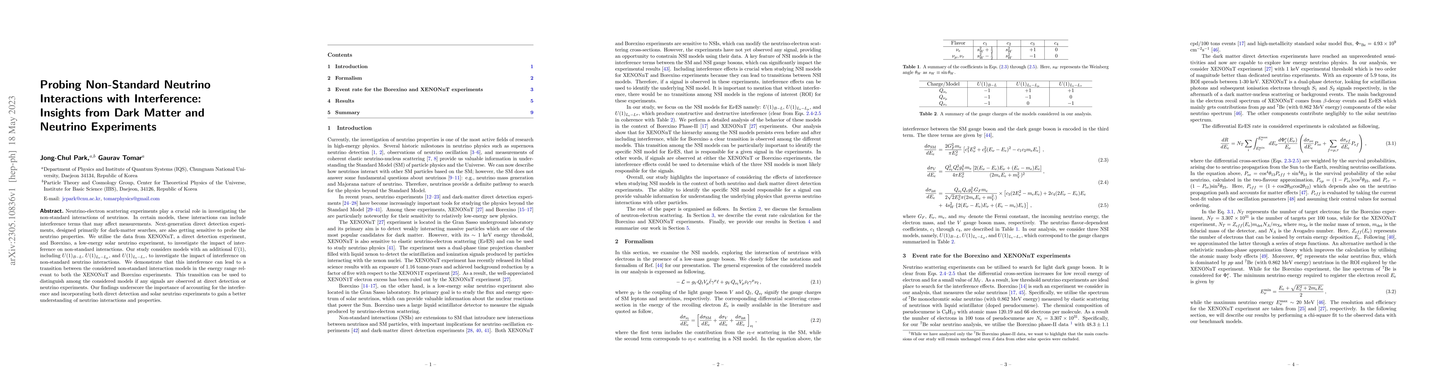 Thumbnail for Probing Non-Standard Neutrino Interactions with Interference: Insights
  from Dark Matter and Neutrino Experiments