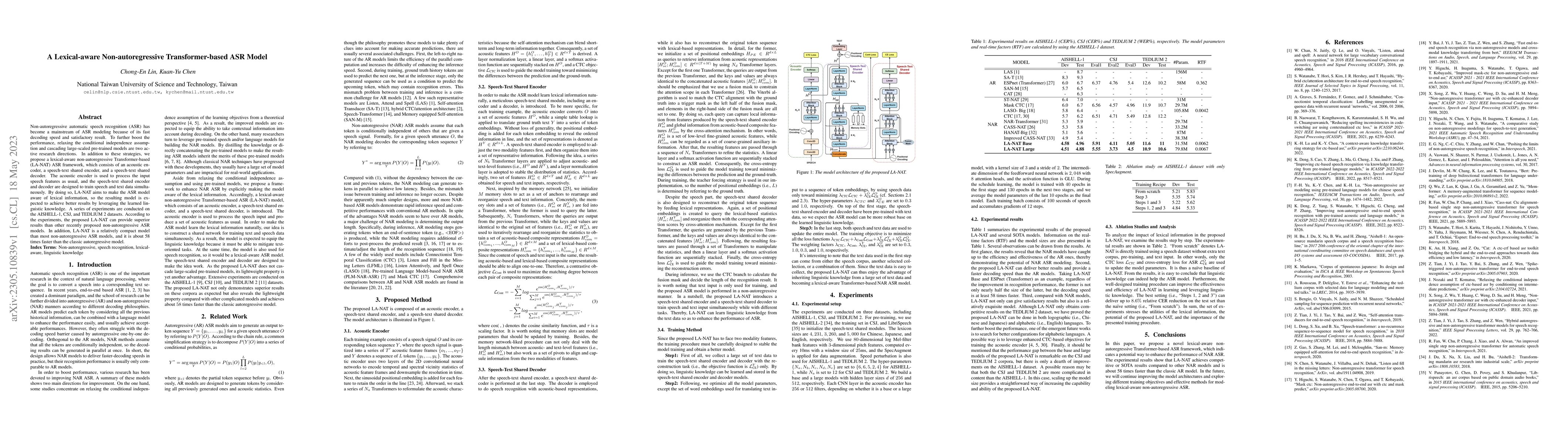 Thumbnail for A Lexical-aware Non-autoregressive Transformer-based ASR Model