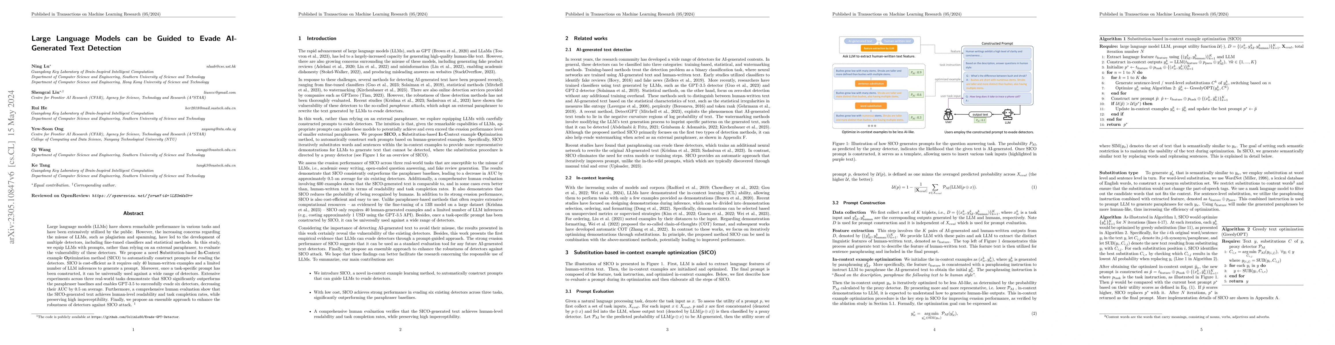 Thumbnail for Large Language Models can be Guided to Evade AI-Generated Text Detection