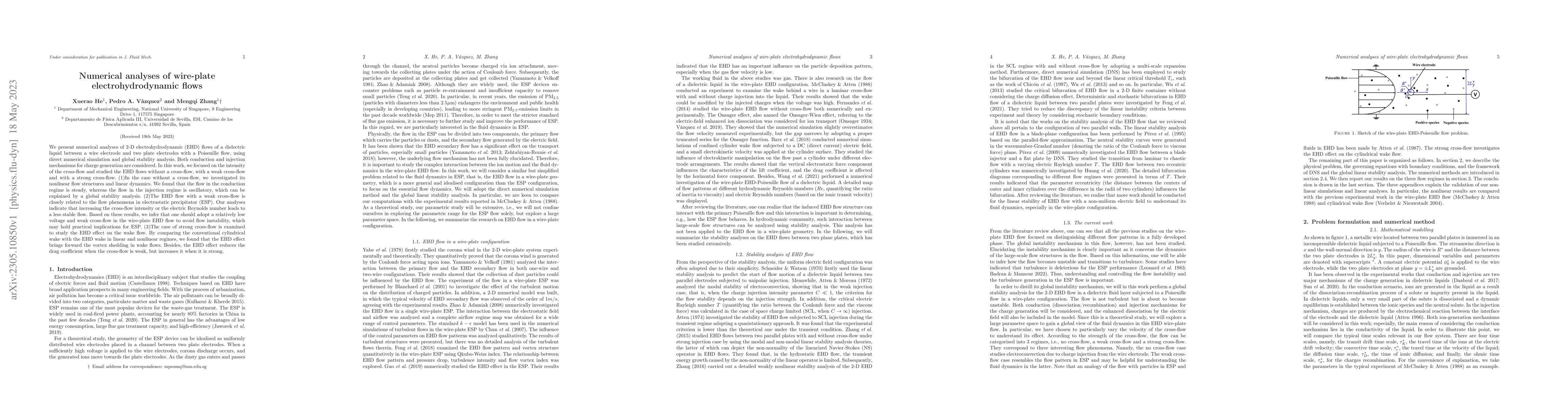 Thumbnail for Numerical analyses of wire-plate electrohydrodynamic flows