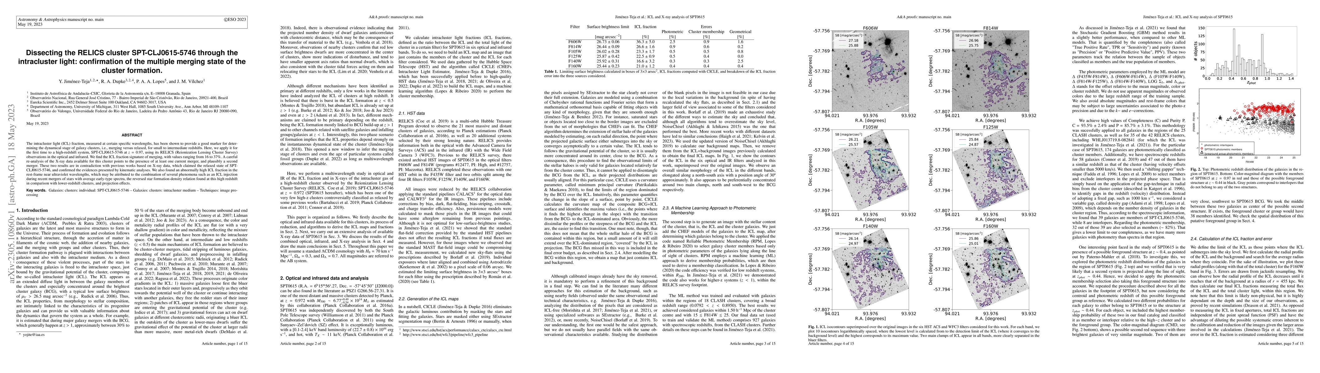 Thumbnail for Dissecting the RELICS cluster SPT-CLJ0615-5746 through the intracluster
  light: confirmation of the multiple merging state of the cluster formation