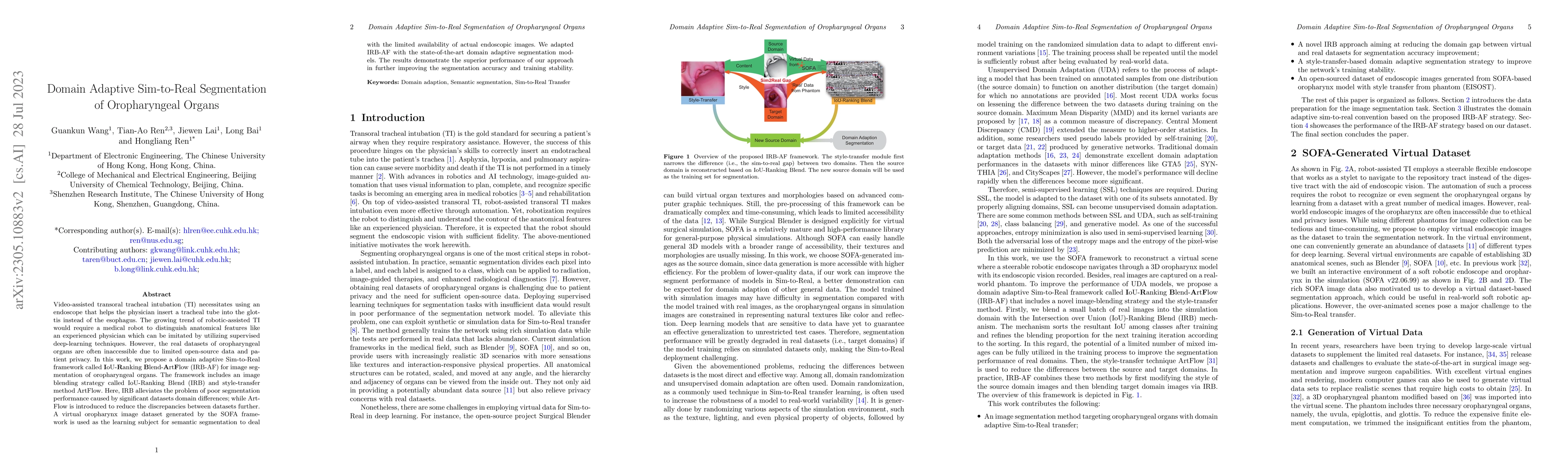 Thumbnail for Domain Adaptive Sim-to-Real Segmentation of Oropharyngeal Organs