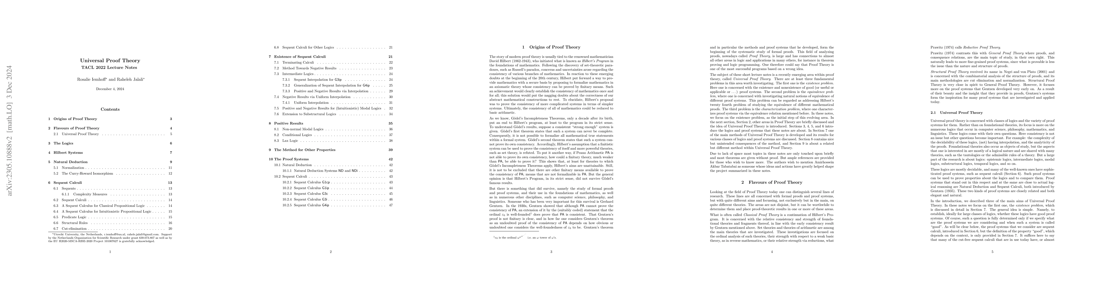 Thumbnail for Universal Proof Theory, TACL 2022 Lecture Notes