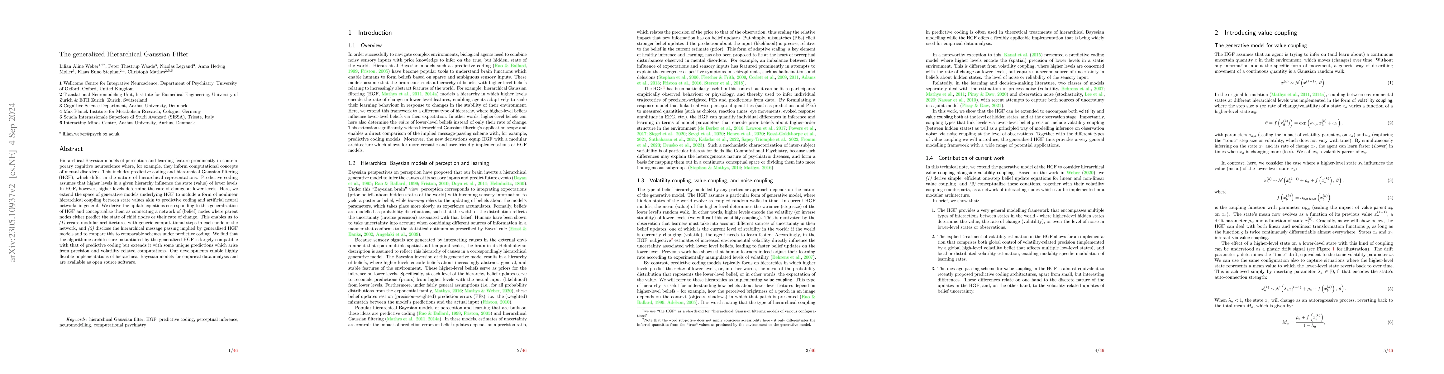Thumbnail for The generalized Hierarchical Gaussian Filter