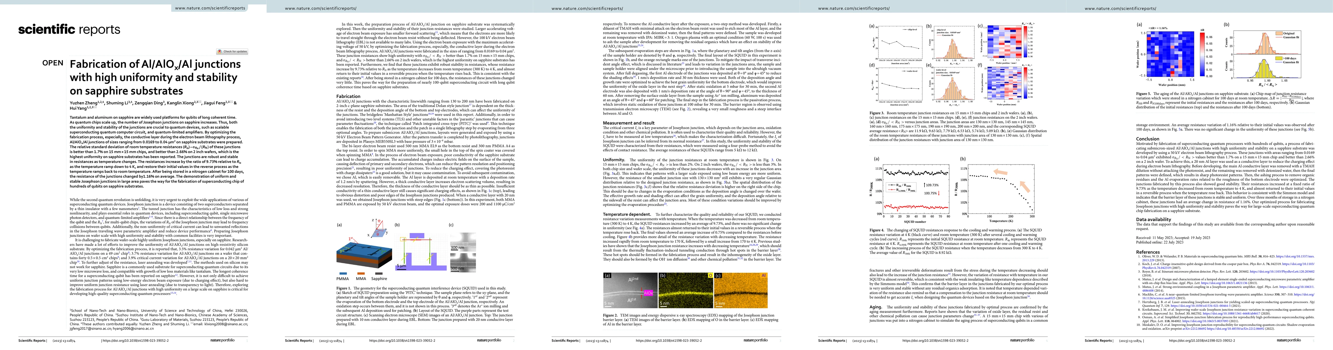 Thumbnail for Fabrication of Al/AlOx/Al junctions with high uniformity and stability
  on sapphire substrates