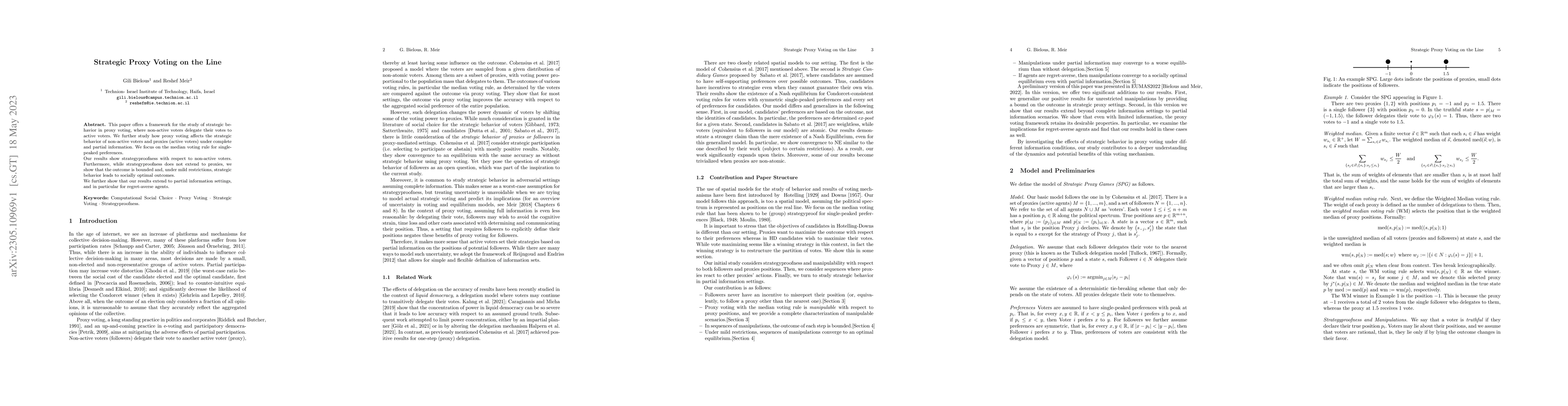 Thumbnail for Strategic Proxy Voting on the Line
