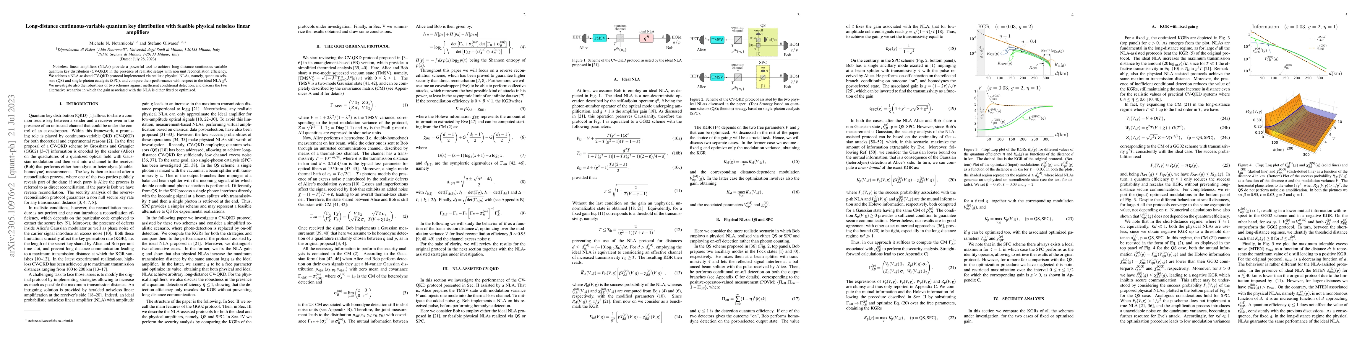 Thumbnail for Long-distance continuous-variable quantum key distribution with feasible
  physical noiseless linear amplifiers