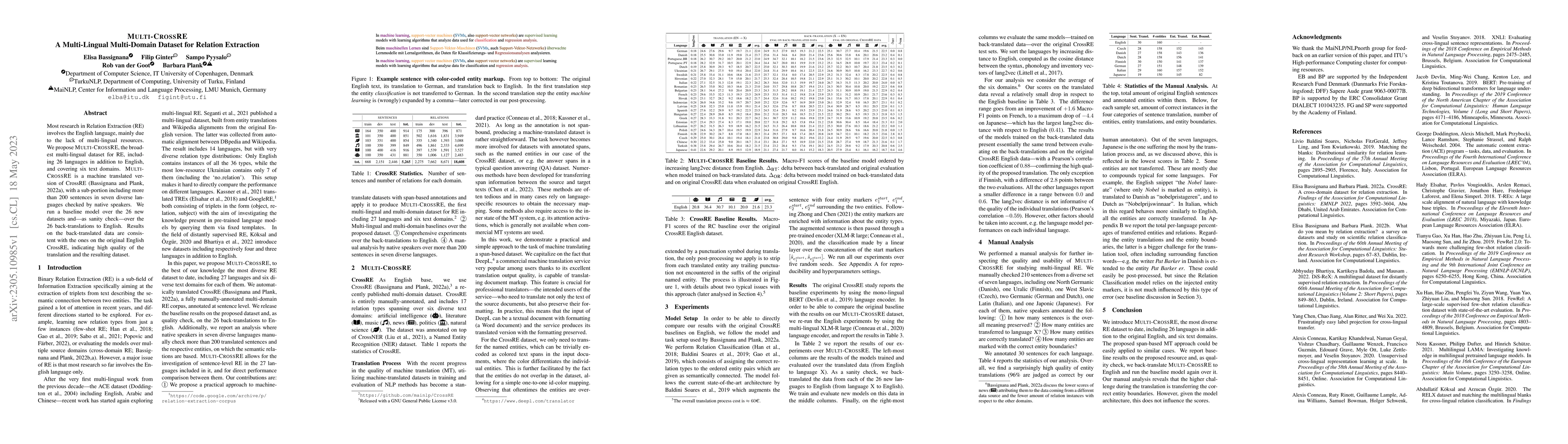 Thumbnail for Multi-CrossRE A Multi-Lingual Multi-Domain Dataset for Relation
  Extraction