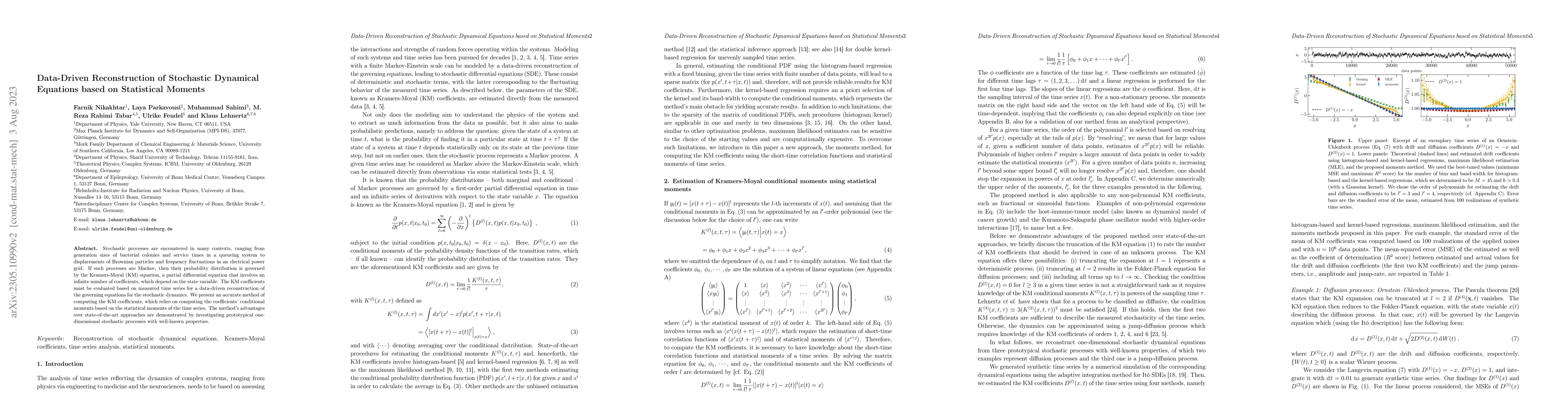 Thumbnail for Data-Driven Reconstruction of Stochastic Dynamical Equations based on
  Statistical Moments