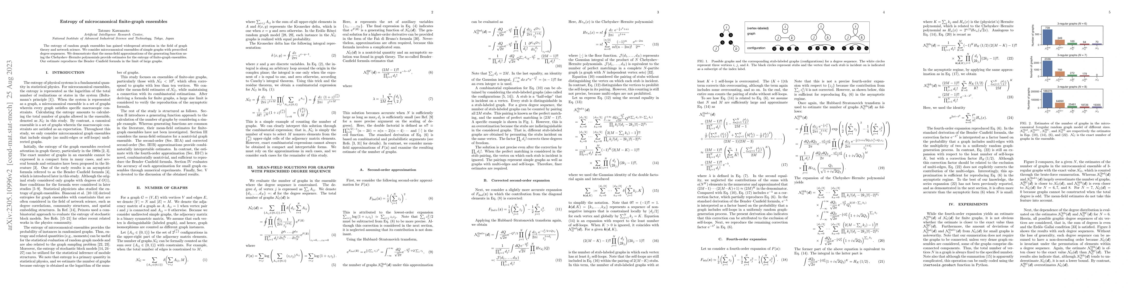 Thumbnail for Entropy of microcanonical finite-graph ensembles