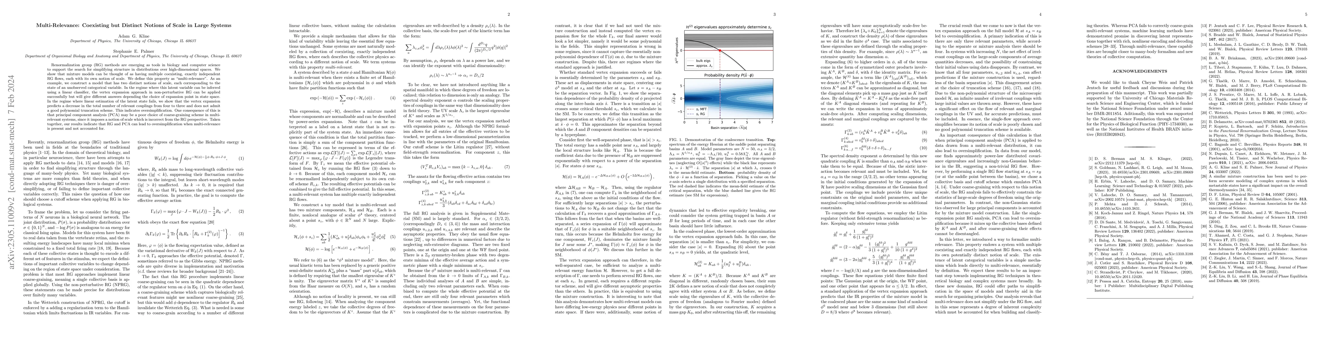 Thumbnail for Multi-Relevance: Coexisting but Distinct Notions of Scale in Large
  Systems