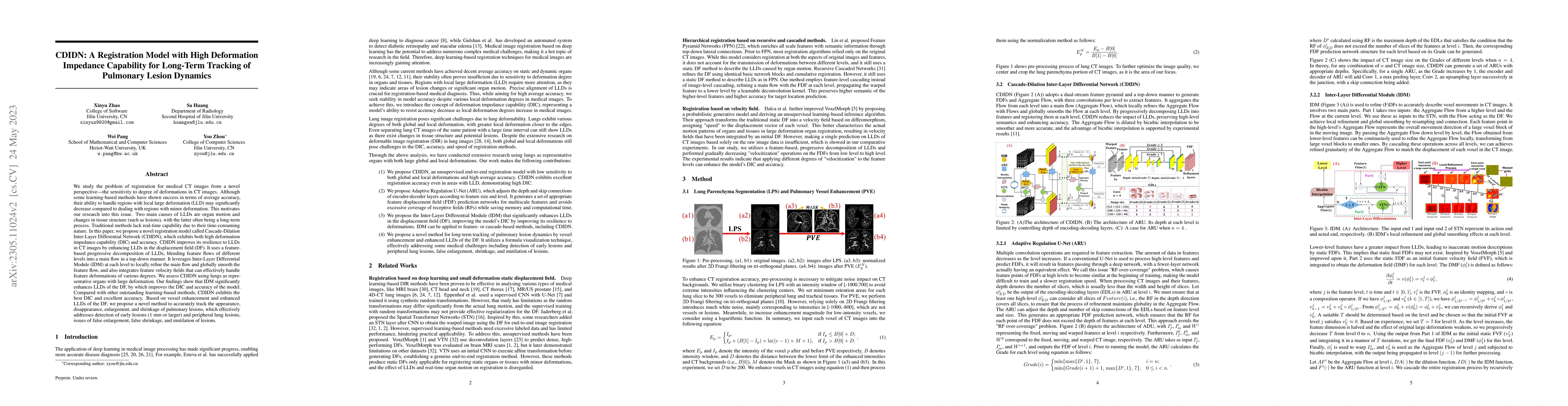 Thumbnail for CDIDN: A Registration Model with High Deformation Impedance Capability
  for Long-Term Tracking of Pulmonary Lesion Dynamics