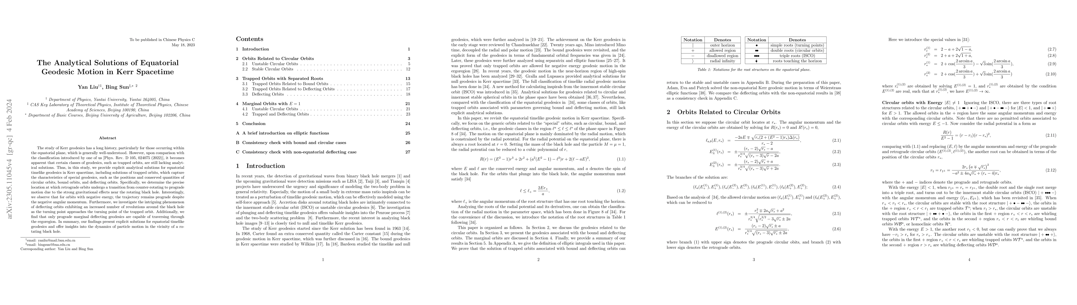 Thumbnail for The Analytical Solutions of Equatorial Geodesic Motion in Kerr Spacetime