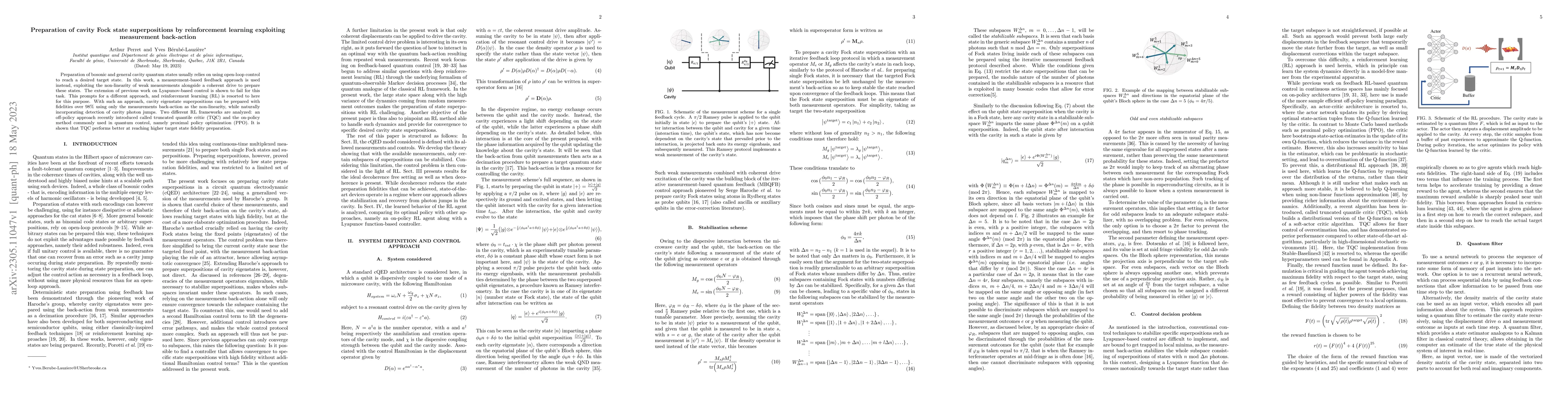 Thumbnail for Preparation of cavity Fock state superpositions by reinforcement
  learning exploiting measurement back-action
