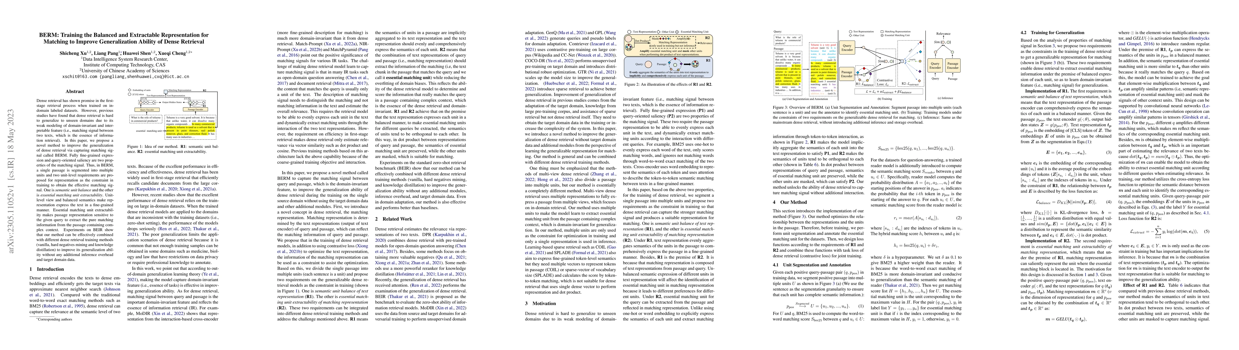 Thumbnail for BERM: Training the Balanced and Extractable Representation for Matching
  to Improve Generalization Ability of Dense Retrieval