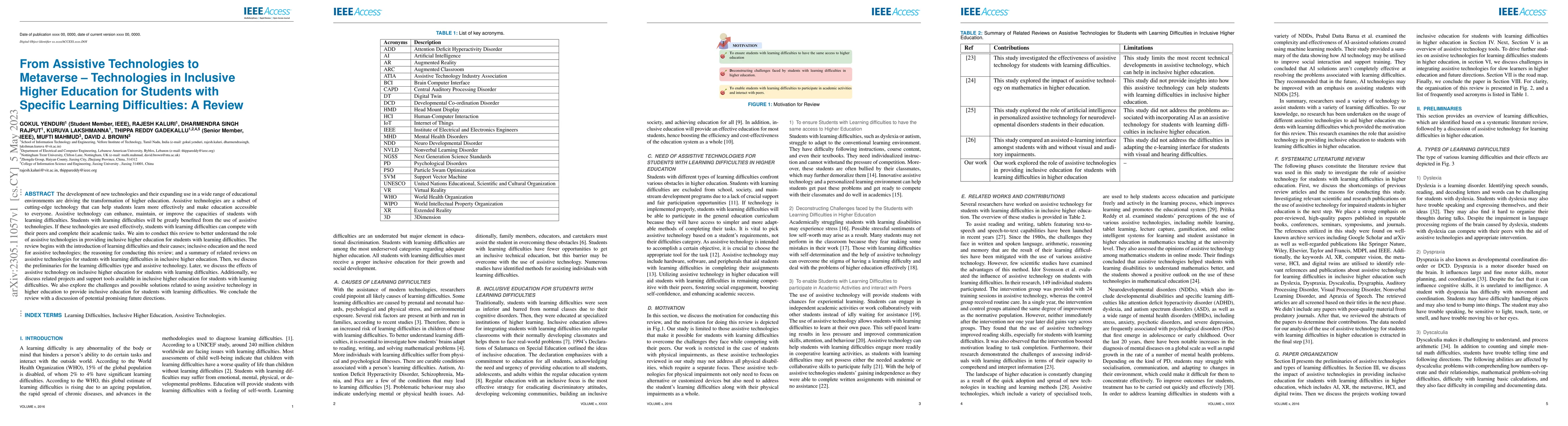 Thumbnail for From Assistive Technologies to Metaverse: Technologies in Inclusive
  Higher Education for Students with Specific Learning Difficulties